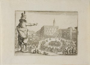 カプリースから見たシニョリーア広場 作： Jacques Callot