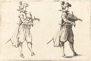 ヴァイオリニスト、1622年頃 作： Jacques Callot