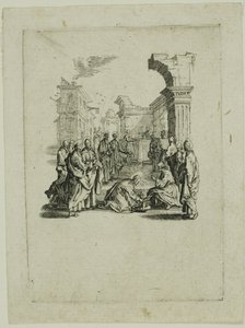 小さな受難』より「足を洗う 作： Jacques Callot