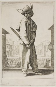 ザンニ、『3人のイタリア人コメディアン』より 作： Jacques Callot