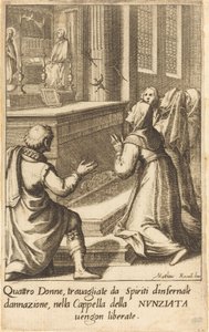 4人の女性 作： Jacques Callot after Matteo Rosselli