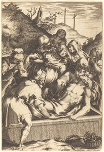 埋葬 作： Jacques Callot after Ventura Salimbeni