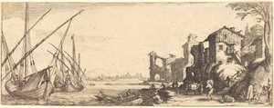 小さな港 作： Jacques Callot or Follower of Jacques Callot
