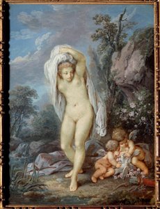 ジャック・シャリエ（1720-1790）の「ヴィーナスの水浴」画 作： Jacques Charlier