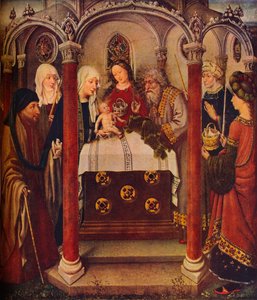 「神殿でのキリストのプレゼンテーション: 祭壇の一部」c1434 作： Jacques Daret