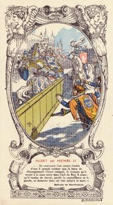 フランス王アンリ2世が馬上槍試合の事故で死亡（パリ 作： Jacques Emile (after) Blanche
