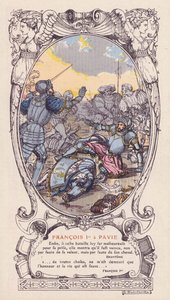 イタリア・パヴィアの戦いで捕らえられたフランス王フランシス1世 作： Jacques Emile (after) Blanche