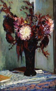 花瓶の菊、 作： Jacques Emile Blanche