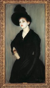 フランス、パリ、マダム・アデレード・ヴァスニエの肖像 作： Jacques Emile Blanche