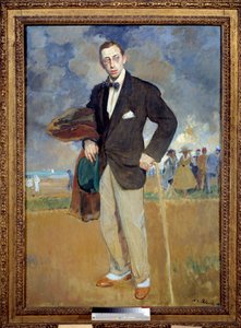 イーゴリ・ストラヴィンスキー（Stravinsky）（1882-1971）作曲家の「Portrait en pied」。ジャック・エミール（Jacques-Emile）ブランシュ（1861-1942）の絵画 作： Jacques Emile Blanche
