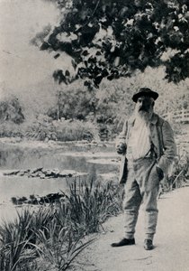 クロード・モネ、ジヴェルニー」1905年 作： Jacques Ernest Bulloz