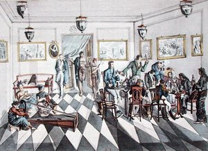 ティモール島クーパンのMonsieur Tillemanを訪ねるローズ・ド・フレシネとその夫（「Journal de voyage autour du monde a bord de l