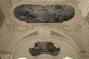 北小宮殿の装飾-パリの凱旋門（天井）-パリ、知性の都（ドミ・クーポール）、1913年から1919年の間（油彩） 作： Jacques Fernand Humbert