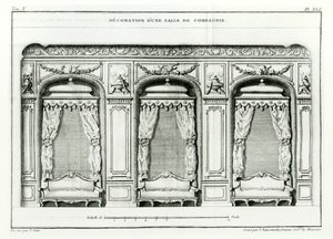 1770年初頭、パリのクールアーキテクチャーから1770年初頭の洗練されたパリの応接室は、ピエールパットの死後に完成したブロンデルジャックフランソワ（1705-74）シリーズによって1771年から77年にかけて6巻で出版されました。 作： Jacques François Blondel