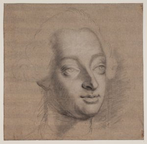 Frederik V. 3/4 プロフィールの肖像 作： Jacques Francois Joseph Saly