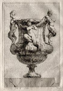 花瓶の組：プレート14、1746。 作： Jacques Francois Joseph Saly