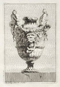 花瓶の組：プレート1、1746。 作： Jacques Francois Joseph Saly