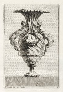 花瓶の組：プレート4、1746。 作： Jacques Francois Joseph Saly