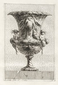 花瓶の組：プレート9、1746。 作： Jacques Francois Joseph Saly