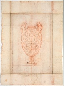 花瓶のスイートのための花瓶デザイン：プレート27、1746。 作： Jacques Francois Joseph Saly