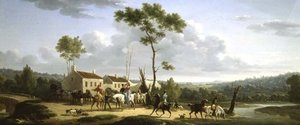 人物のいる風景 作： Jacques Francois Joseph Swebach
