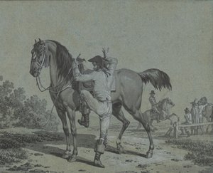 馬に乗る男。 作： Jacques Francois Joseph Swebach