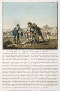 ジャンバプティストモレット（fl。1790-1820）、1790（色付きのリソ）によって彫刻された、バレンシエンヌの包囲（1677）にあるセバスチャンルプレストレドゥヴォバン（1633-1707）