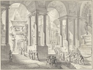 空想的な古典主義のインテリアでの葬儀 作： Jacques François Blondel