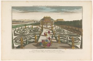 ウィーン郊外のハンガリー女王の役人の庭園と宮殿の眺め Le palais du gd ecuyer de la reine d