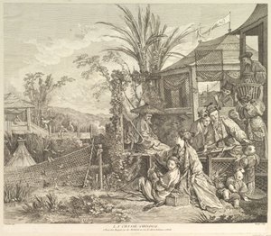 ラ・シャッセ・シノワーズ 1743年以降のシノワシリーズからの中国の狩猟。 作： Jacques Gabriel Huquier