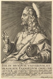 1609年以前の、キリストと十二使徒からのキリスト。 作： Jacques Granthomme