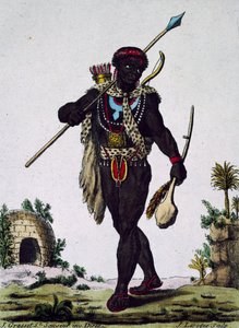 アフリカ、ナマカス族の男性（「航海の百科事典」より引用 作： Jacques Grasset de Saint Sauveur