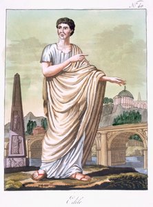 Aedilus、Labrousseによって刻まれた「L&39;Antique Rome」のイラスト、1796年に出版 作： Jacques Grasset de Saint Sauveur