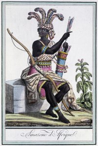 アフリカのアマゾン-グラッセ・サン・ソーヴル編『旅の百科事典』（1796年）より 作： Jacques Grasset de Saint Sauveur