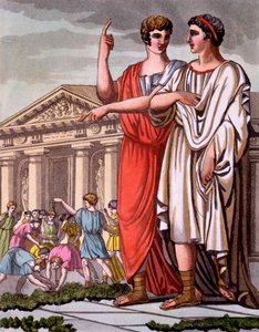 パブロブのLabrousseが刻印した「L&39;Antique Rome」のフォリオ、ローマの候補者の衣装。 1796 作： Jacques Grasset de Saint Sauveur