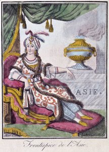 グラッセ・サン・ソーヴル編『旅の百科事典』（1796年）に掲載されているアジアの扉。 作： Jacques Grasset de Saint Sauveur
