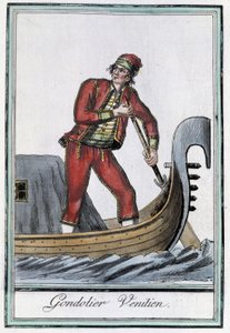 ヴェネツィアのゴンドリエ-グラッセ・サン・ソーヴル編「航海百科」（1796年、パリ 作： Jacques Grasset de Saint Sauveur