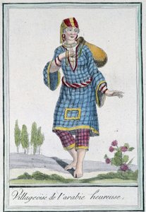 幸福なアラビアの村-グラッセ・サン・ソーヴル編『旅の百科事典』（1796年）より 作： Jacques Grasset de Saint Sauveur