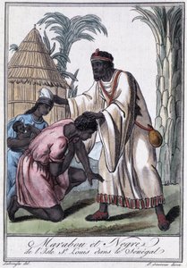セネガルのセントルイス島のマラブー - グラッセ・サン・ソーヴル編「航海百科」（1796年、パリ）より