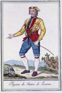 ルツェルン州（スイス）の農民 - グラッセ・サン・ソーヴル編『旅の百科事典』（1796年）より 作： Jacques Grasset de Saint Sauveur