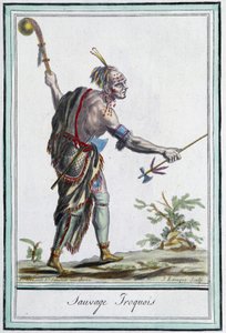 Sauvage iroquois - グラッセ・サン・ソーヴル著「旅の百科事典」（パリ）所収 作： Jacques Grasset de Saint Sauveur