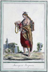 Sauvagesse iroquoise - グラッセ・サン・ソーヴル社（パリ）の「旅の百科事典」に掲載。 作： Jacques Grasset de Saint Sauveur