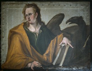 聖ヨハネ福音伝道者、1588年 作： Jacques II de Gheyn