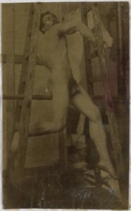 ジャック・ド・ラランのアトリエでの裸の男性モデルの習作 作： Jacques Lalaing (attributed to)