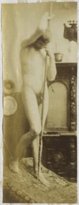 ジャック・ド・ラランのスタジオで立っている男性の裸体モデルの習作 作： Jacques Lalaing (attributed to)