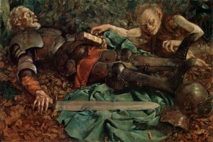 「傷ついた騎士」、1931 年。 作： Jacques Laudy