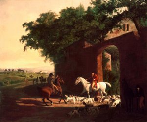 ロケットホールで狩りを始める 作： Jacques Laurent Agasse