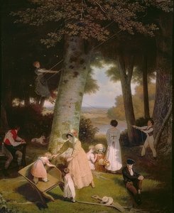 遊び場（ラプラスドジュー）。 1830 作： Jacques Laurent Agasse