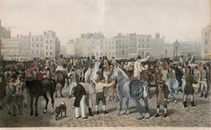 オールドスミスフィールドマーケット 作： Jacques Laurent Agasse