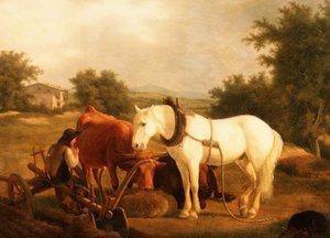 休息するプラウチーム 作： Jacques Laurent Agasse
